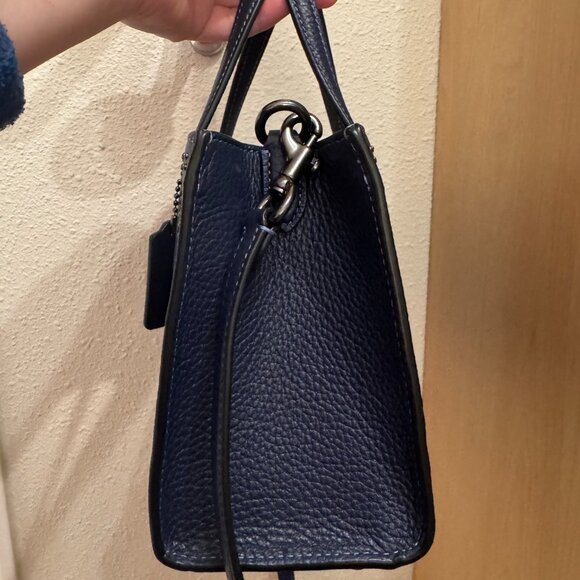 Coach Small Nina Tote with Signature Rivets - Navy - Picture 5 of 10